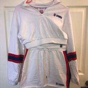 K-Swiss Crop Top and Skirt Set
